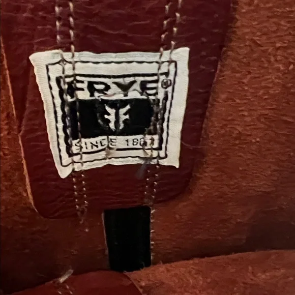 Frye Harness Burgundy Leather Boots - Picture 2 of 10